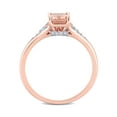 thumbnail image 4 of Everly Women's Morganite and Diamond 10K Rose Gold Engagement Ring, 4 of 7
