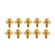 thumbnail image 1 of Advancent 10 piezas de tornillos de orejetas de tambor de percusión portátil de Metal, piezas de reparación de Hardware de montaje de repuesto Accesorios para instrumentos musicales Oro WC24, 1 of 6