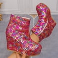 thumbnail image 2 of WSBDENLK Women's Colorful Ankle Boots with Side Zipper Plus-Size Comfortable Wedge Heel Ankle Boots, 2 of 9