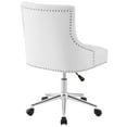 thumbnail image 3 of Ergode Regent Tufted Button Swivel Faux Leather Office Chair - White, 3 of 5