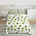 thumbnail image 2 of Homewish Cute Cartoon Frog Bedding Comforter Set,Rustic Animal Twin Comforter Sets,Green White Bedding Set For Boys Kids,Ultra Soft Home Decor Reversible,2-Piece, 2 of 8