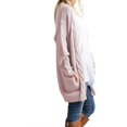 thumbnail image 3 of Pulls pour Femmes Boho Manches Longues Ouvert devant Cardigan en Tricot Épais, Rose, M, 3 of 6
