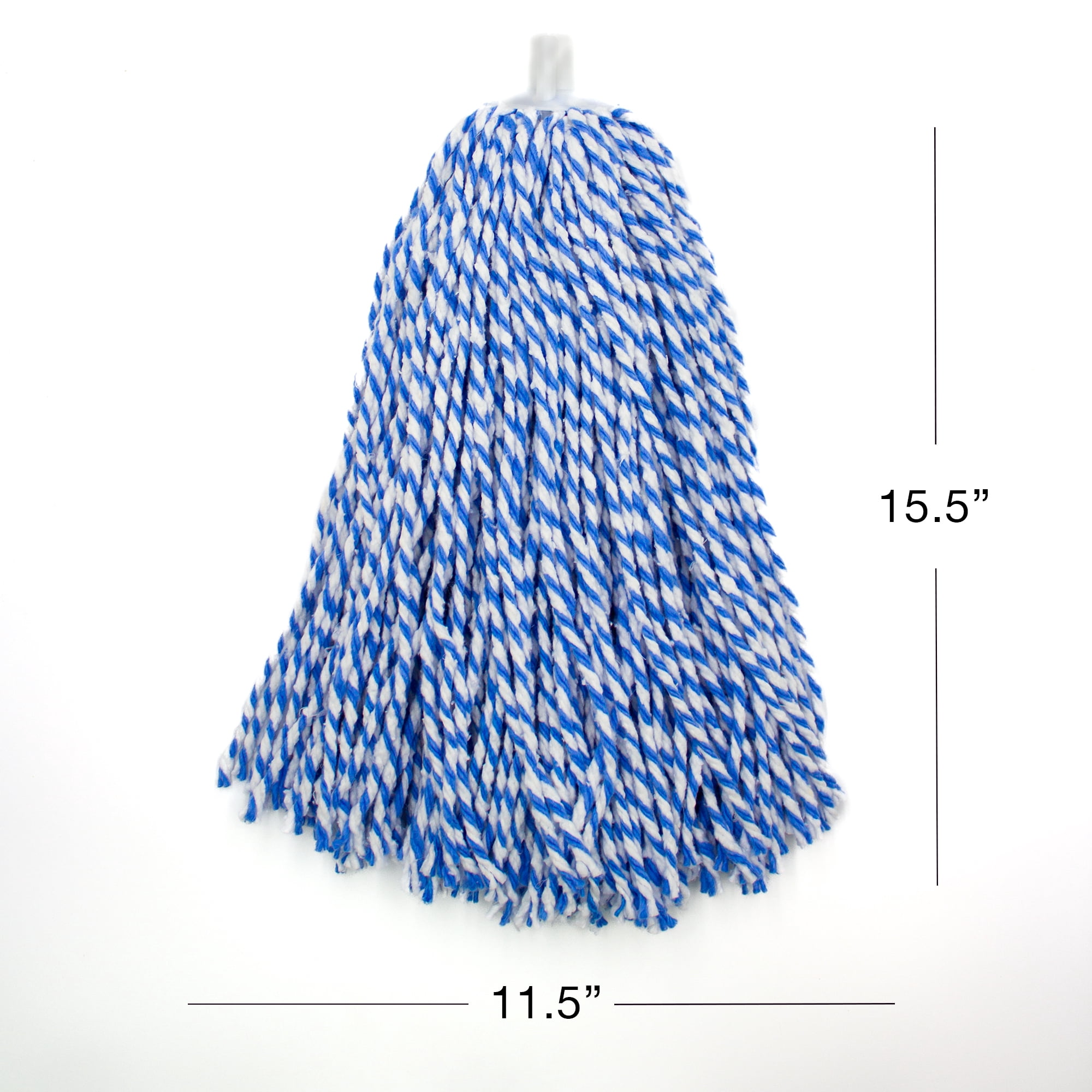 Soley XX Large Tri-Fiber String Mop Head, Polyester Rayon & Acetate, Blue & White