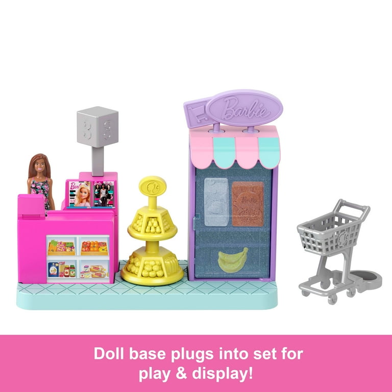 Barbie, Mini BarbieLand Collectible Supermarket Playset, 1.5-inch