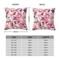 thumbnail image 4 of YFYANG Square Decorative Throw Pillow Case (Without Pillow Insert), Pink Flower Pattern Bedroom Sofa Car Cushion Cover, 12"x12", 4 of 9