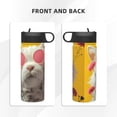 thumbnail image 3 of Sikiie Floral Sunglasses Cat Art Print 18OZ Insulated Straw Cup, Portable Leak-proof Sports Water Bottle, Stainless Steel Water Cup Suitable for Home and Outdoor, 3 of 8