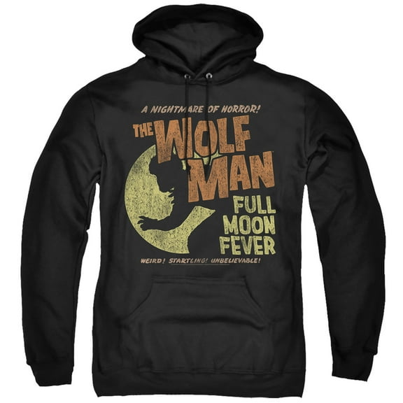 Universal Monsters Full Moon Fever Adult Pullover Hoodie Sweatshirt Black