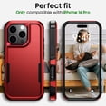 thumbnail image 2 of for iPhone 16 Pro Case, [Shockproof] Military Grade Proof Protection [Dropproof] Rugged Protective Heavy Duty Phone Case Cover for iPhone 16 Pro (Red), 2 of 7