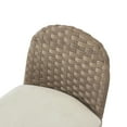 thumbnail image 4 of Christopher Knight Home 25"H Farmhouse Upholstered Bar Stools, Iron Frame with Rattan Back, Brown+Beige, Set of 2, 4 of 9