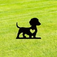 thumbnail image 5 of 9.84×8.62 Inches Metal Yard Improvement Smart Dog Garden Stake Iron Art Silhouette Courtyard Art Garden Outdoor Decor Creative Pet Commemorative Artwort of Garden, 5 of 6