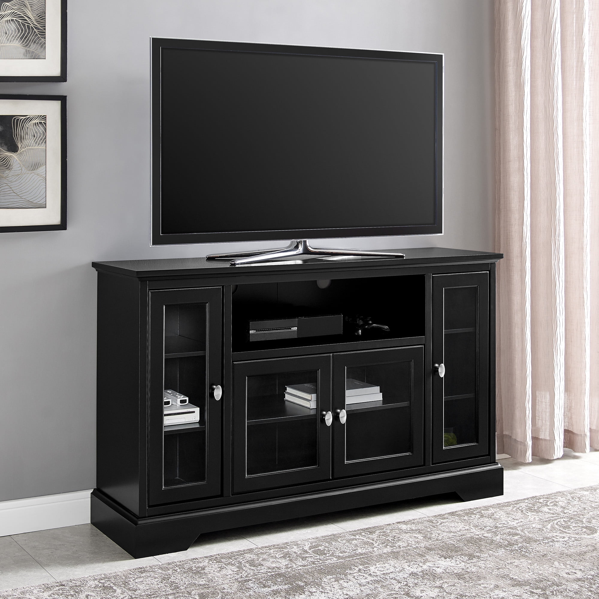 Walker Edison Highboy Style Wood Media Storage Tv Stand Console