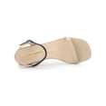 thumbnail image 4 of Unique Bargains Women's Square Toe Ankle Strap Block Heel Sandals, 4 of 7