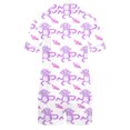 thumbnail image 3 of Jamicy Pyjamas Mignons pour Femmes Mode Décontractée Imprimé Manches Courtes Haut à Col avec Shorts Ensemble de Pyjama Confortable pour la Maison, 3 of 3