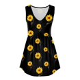 thumbnail image 4 of WEIWEN Summer Tank Tops for Women Loose Fit Floral Printed V Neck Workout Tank Top Sleeveless Vest Shirts Fashion Clothing Black, M, 4 of 4