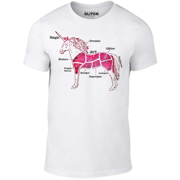 Reality Glitch Men's Butcher Unicorn Cuts T-shirt Funny Printed Tee
