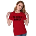 thumbnail image 4 of Trouble Maker Rebel College Party Womens Fitted Plus Size Graphic Tee Brisco Brands 3X, 4 of 4