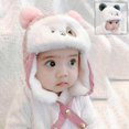 thumbnail image 2 of ENJOYW Children Winter Thickened Ear Protection Hat Windproof Plush Cotton Warm CapCotton, 2 of 6