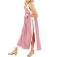 thumbnail image 5 of Nuoqisi Women's 2 Piece Sets Boho Color Block Sleeveless Maxi Dress Matching Shorts with Pockets, 5 of 9