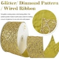 thumbnail image 2 of Glitter Wired Ribbon for Christmas Tree 2.5 inch 、Diamond Mesh Ribbon for Tree Decoration, Wreaths, Garland, Gift Wrapping, Large Bows Making, Home Decor -10 Yards, 2 of 7