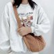 thumbnail image 4 of Bolso bandolera liso de punto Bolso bandolera para mujer con botón (Caqui), 4 of 4