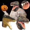 thumbnail image 1 of Fiudx Ofertas Y Liquidación Tamaño Medio Asustadizo Del Traje De Cosplay Del Terror De La Máscara Del Dinosaurio De Halloween Para Los Adultos, 1 of 2