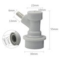 thumbnail image 4 of Injueey Nuevo 1 par de conectores de grifo de cerveza, barril de cerveza líquida de aire, juego de desconexiones rápidas, conectores de púas Kits de equipo de elaboración de vino, 4 of 6