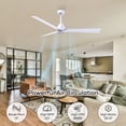 thumbnail image 5 of Matthews Fan Company AK-MWH-MWH-72 Alessandra 72” Matte White Ceiling Fan with 3 Blades, Remote Control, Indoor/Outdoor Wet Rated, 5 of 6
