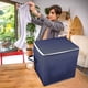 thumbnail image 4 of Bolsa de Almacenamiento con Cremallera de Gran Capacidad en Tela No Tejida con Asas Reforzadas, Cesta Organizadora de Ropa Plegable para Mudanzas y Viajes, Tela Inodora, Múltiples Tamaños, 4 of 5