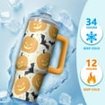 thumbnail image 4 of 30oz Halloween Tumbler with Handle, Pumpkin Moon | Print | Halloween Gifts for Women & Men | with Lids and Straws | Stainless Steel Insulated | Travel Mug, 4 of 5