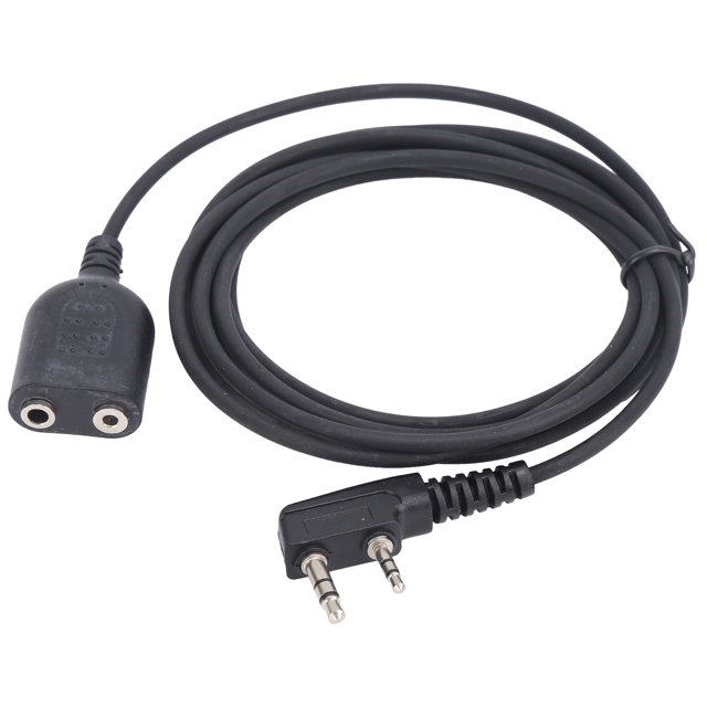 Cable de extensión para auricular de walkie-talkie (macho a hembra, 2 pines) para Baofeng UV-5R BF-888S