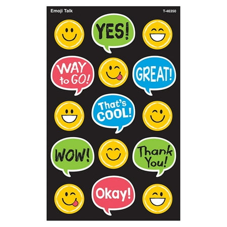 UPC: 0078628463507 | T-46350 – Emoji Talk superShapes Stickers – Large 120 ct. by Trend Enterprises Inc.
