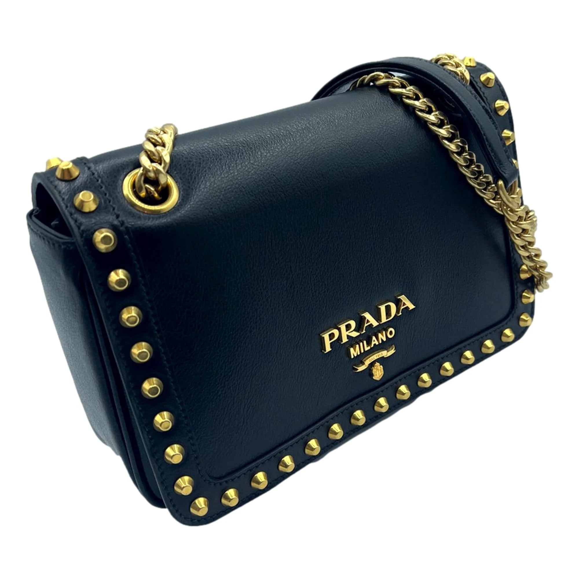 Prada Chain Crossbody Bag Tessuto and Saffiano Leather Small at