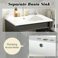 thumbnail image 6 of Euroco Modern Bathroom Vanity with Hole Basin, Dual Storage Shelves, and Enclosed Cabinet Design, 6 of 9