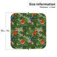 thumbnail image 3 of Fuzoiu Parrots And Tropical Leaves Print Leather Coasters Set,Drink Coasters Set of 6,for Tabletop Protection, Durable PVC Coasters,Home Décor and Housewarming Gift,Square, 3 of 7