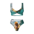 thumbnail image 5 of Honeii Underwater Swimming Duck Print Women’s Bikini Set,Two Piece Swimsuit Bathing Suits,Stylish High Elasticity Swimwear for Beach and Pool, 5 of 7