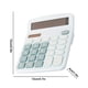 thumbnail image 3 of Calculadora solar de 12 dígitos con batería de respaldo | Calculadora de oficina con doble alimentación para finanzas y contabilidad | Material ABS portátil | Negro, blanco, azul, verde y rosa |, 3 of 5