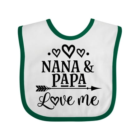 

Inktastic Nana Papa Love Me Grandchild Gift Baby Boy or Baby Girl Bib
