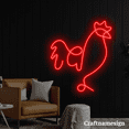 thumbnail image 2 of Craftnamesign Chicken Line Art Neon Sign for Chicken Shop Farmhouse Wall Decor, 2 of 5