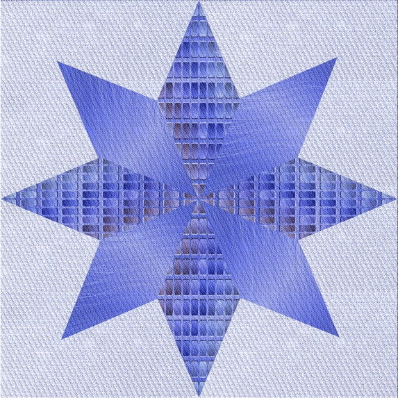 Ahgly Company Machine Washable Indoor Square Transitional Heavenly Blue Area Rugs, 6' Square