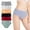 As show, variant on 3-Pack Women Mid-Rise Soft Cotton Panties Solid Full Coverage Briefs Tummy Control Panty Underpants Stretch Briefs