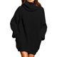 thumbnail image 1 of Suéter de otoño/invierno de moda de manga larga, suéter de cuello alto, vestido de punto de longitud media a larga para mujer, 1 of 6