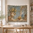 thumbnail image 5 of Floral Garden Mediterranean with Stone Terrace Weathered, Serene Watercolor for Plant Lovers, Wall Decor, Mother'S Day Gift, Tapestry Wall Hanging for Dorm and Living Room, 5 of 7