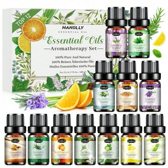 Essential Oils Set - 14*5ml Essentials Oils For Diffusers, Fragrance, Scents For Candle Making, Soap, Aromatherapy Oils For Skin & Hair - Home, Office, Car