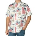 thumbnail image 2 of Men's American Flag 100% Cotton Button-Down Short Sleeve Patriotic Shirt, 2 of 4