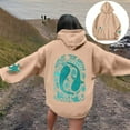 thumbnail image 5 of Aihuaihua Whale Ocean Hoodie Shark Hoodie for Women Preppy Oversized Graphic Long Sleeve Pullover Top Y2K Sweatshirt wiht Pocket, 5 of 8