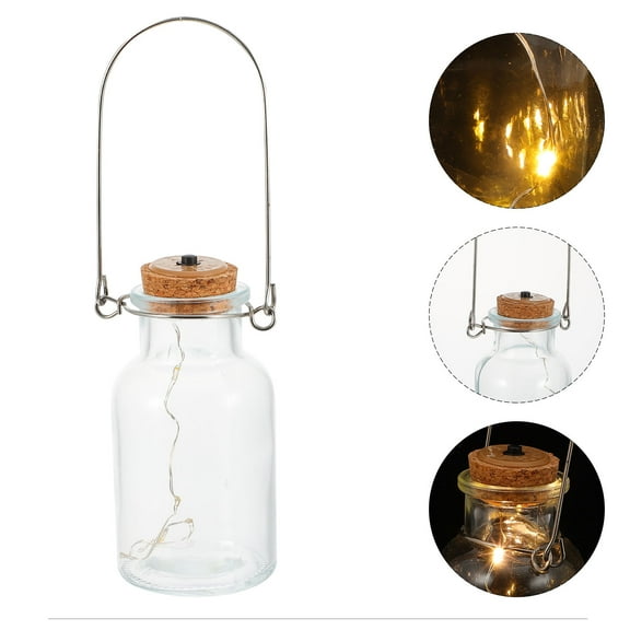 LRXIYODE 1Pack Glass Jar Hanging Lamp For Tree Branches And Flowers 11.8X2.4X2.4In
