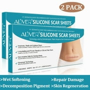 (2 Pack) Aliver Professional Silicone Scar Sheets 4Pcs Reusable Silicone Scar Remover Waterproof Removal Sheets