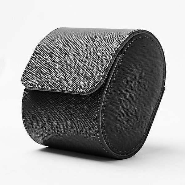(black) Premium Watch Storage Buttons Portable Travel Case Watch Box Single Watch Box Black Storage Bag