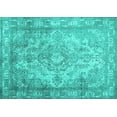 thumbnail image 1 of Ahgly Company Indoor Rectangle Abstract Turquoise Blue Contemporary Area Rugs, 8' x 10', 1 of 4