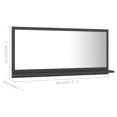 thumbnail image 4 of vidaXL Bathroom Mirror Grey 80x10.5x37 cm Engineered Wood, 4 of 4